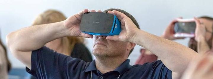 man with virtual reality headset